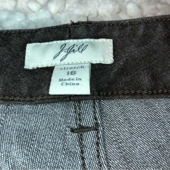J.JILL Stretch Grey Indigo Denim Jeans Womens Size 16 With Spots 34W 29L PICS - Picture 4 of 10